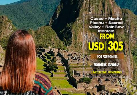 Tour in Tour Cusco + Machu Picchu for 3, 4 and 5 nights (for foreigners) 